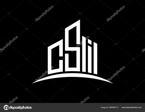 Letter Csi Building Vector Monogram Logo Design Template Building Shape ...