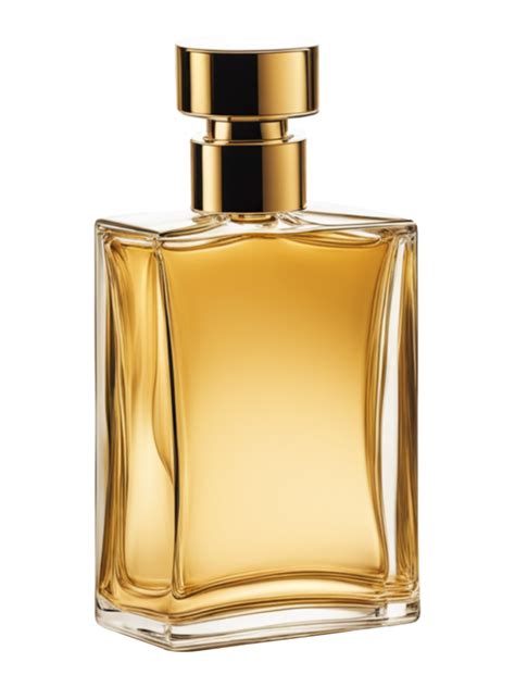 Ai Generated Gold Perfume Bottle Isolated On Transparent Background