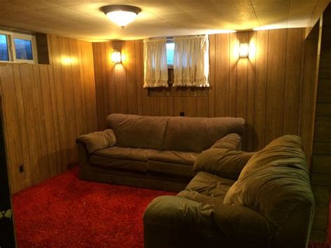 Pin On My Ugly 1970 S Basement Makeover On A Budget Before And After