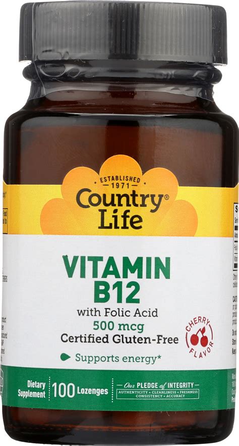 Vitamin B12 Cherry Flavor 500 Mcg 100 Lozenges