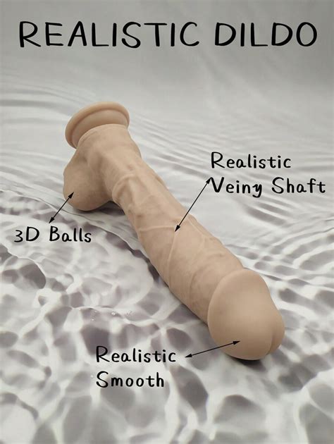 Sex Toys Dildo 230mm Long Realistic Silicone Dildo Safety Material For