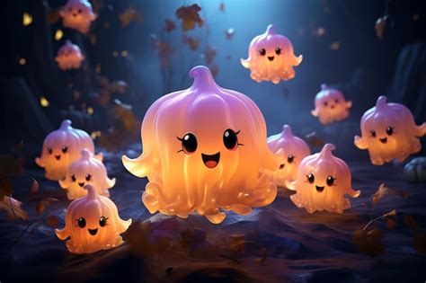 Ilustra O De Desenho Animado De Bonitas Ab Boras De Halloween