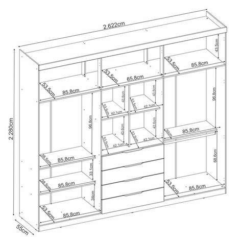 Guarda Roupa Casal Giardino 6 Portas Amêndola Nude Prime TX Espelho e Pés Demóbile