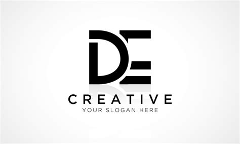 DE Letter Logo Design Vector Template. Alphabet Initial Letter DE Logo ...