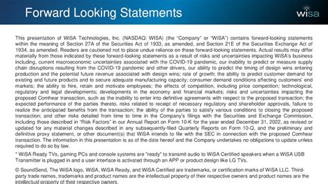 WiSA Technologies, Inc. 2023 Q1 - Results - Earnings Call Presentation ...