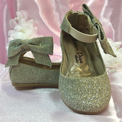 Sapatilha Infantil Luxo Glitter Dourada Ouro Light Elo