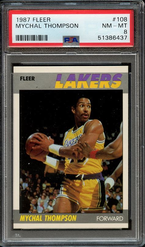 Lot Detail 1987 FLEER 108 MYCHAL THOMPSON PSA NM MT 8