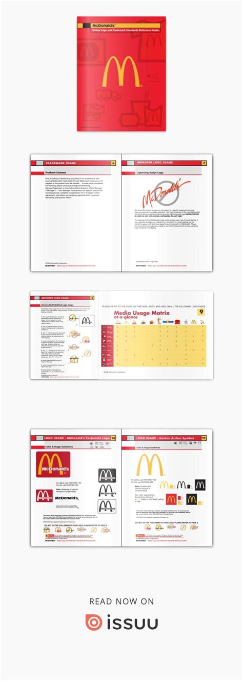 McDonald S Brand Guide Brand Manual Brand Guidelines Book Brand