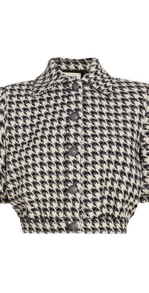 Lagence Womens Cove Houndstooth Cropped Jacket