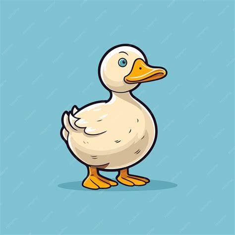 Premium Vector Cute Duck Cartoon Vector Illustration