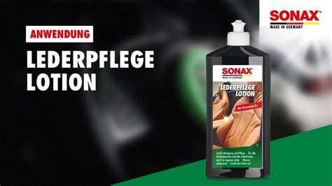 Anwendung SONAX LederPflegeLotion YouTube