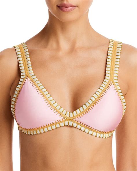 Platinum Inspired By Solange Ferrarini Crochet Trim Bikini Top