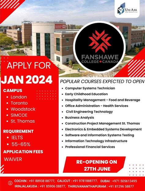 Fanshawe College Canada Is Re Opening Programs For January 2024