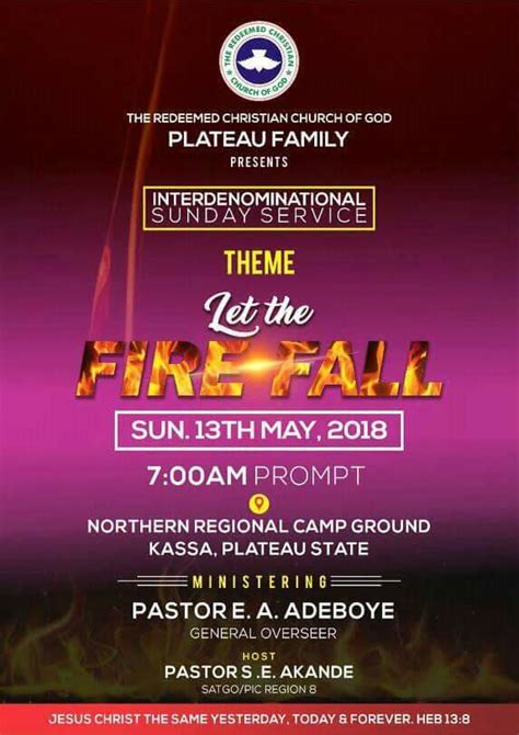 Rccg Region 8 INTERDENOMINATIONAL SUNDAY SERVICE Perspective