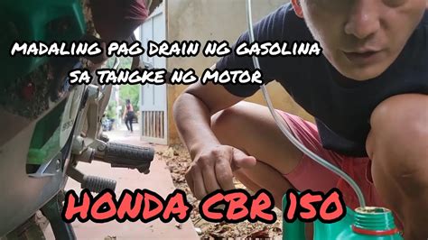 Paano Alisin At Ilipat Ang Gasolina Sa Tangke Ng Motor Na Honda Cbr