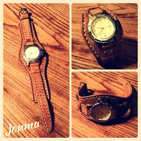 Correa De Cuero Natural Para Reloj De Pulsera Hecho A Mano Por Jonma