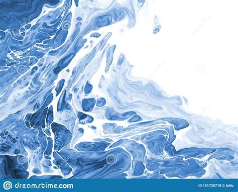 Fondo Pintado A Mano Abstracto Creativo Azul Textura De M Rmol Stock