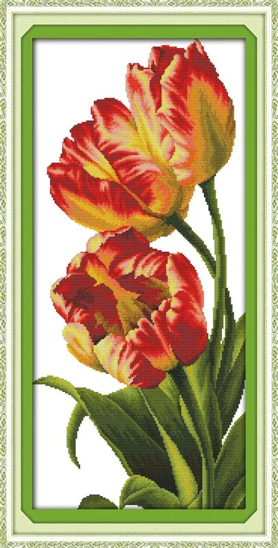 Tulip Flower Counted Cross Stitch Wholesale Cross Stitch Unfinished