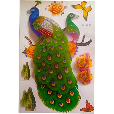 Buy Avanti Creation Pvc D Peacock Wall Stickers Multicolor Online At