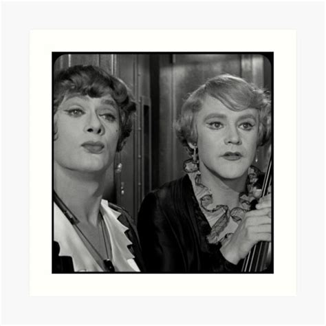 Drag Jack Lemmon Tony Curtis Billy Wilder Classic Film Some Like It Hot Art Print For