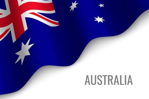 Premium Vector | Waving flag of Australia