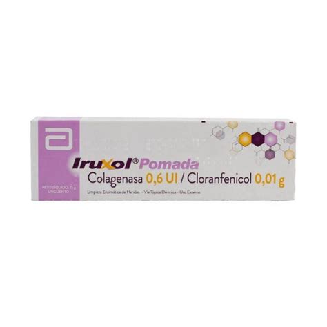 Colagenase E Cloranfenicol - Pomada Iruxol Colagenasa Cloranfenicol, é indicado para a limpeza de ...