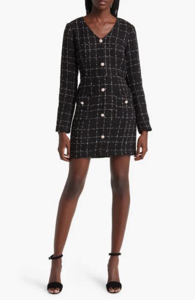 Crystal Kung Minkoff S Black Embellished Tweed Dress On Wwhl