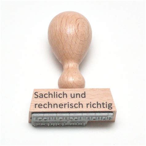 Stempel Sachlich Und Rechnerisch Richtig Online Bestellen