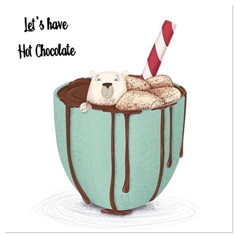 Pin by Anka Shapoval on творчість Hot chocolate drawing Christmas