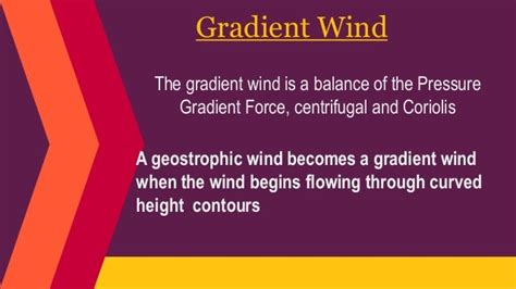 Geostrophic wind & Gradient wind