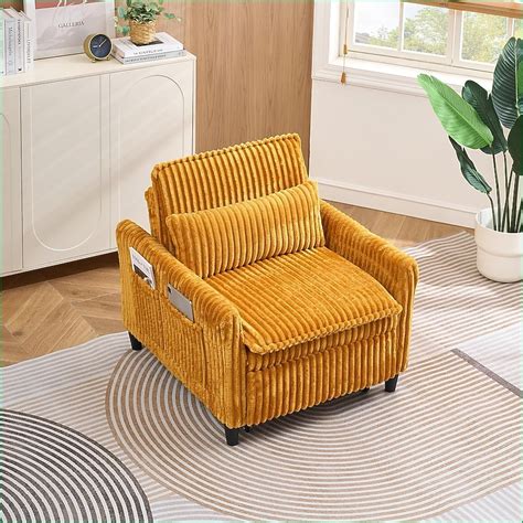 watnature sofas couches  small spaces lemon yellow corduroy single