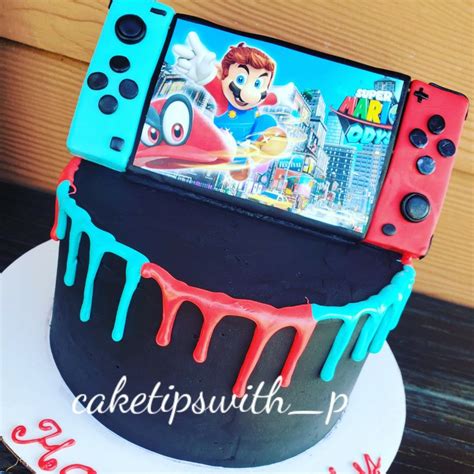 Cakecery CAKECERY Mario Luigi Nintendo Switch Edible Cake Image Topper