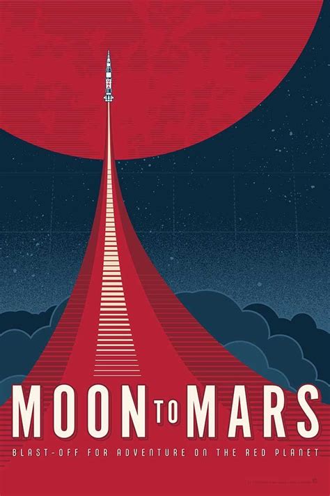 Moon To Mars — Space Exploration Fine Art Print Retro Space Posters