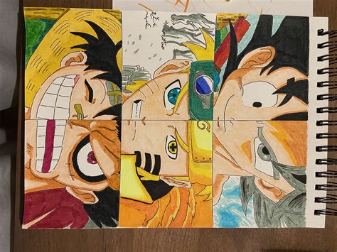 goku naruto luffy drawing by Samydessin0 on DeviantArt