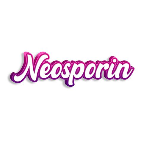 Premium Photo | Neosporin typography 3d design yellow pink white ...