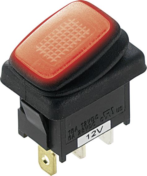 TRU COMPONENTS 1587935 Interrupteur à bascule TC R13 66B8 12 V DC 16 A