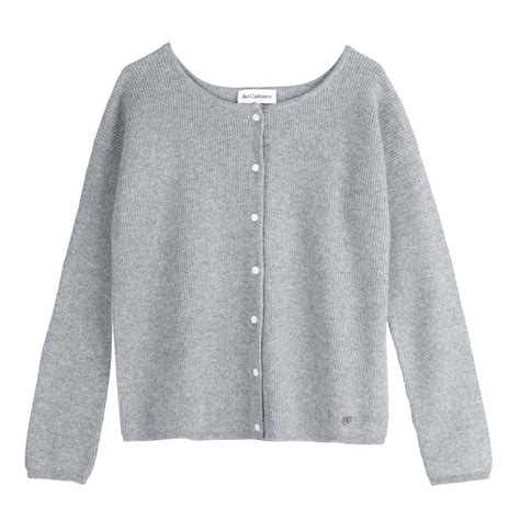 Camille Cardigan Grey Bel Cashmere