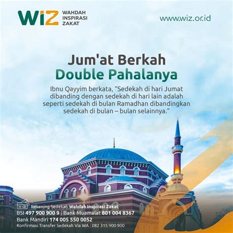 Sempurnakan Keberkahan Hari Jumat Dengan Sedekah Wahdah Inspirasi Zakat