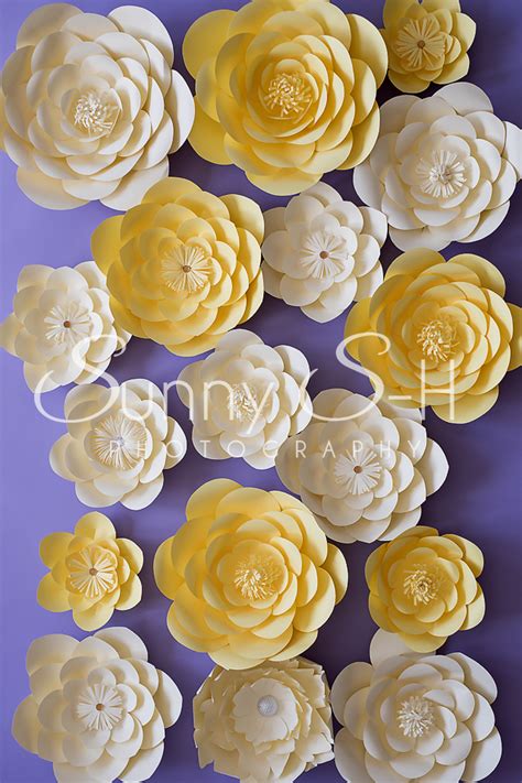 Paper Flowers Yellow Backdrops Canada