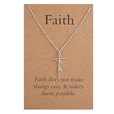 Amazon.com: faith cross necklace