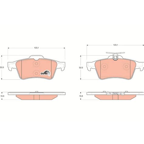 Brake Pad Set, disc brake TRW GDB1621 - Trodo.com