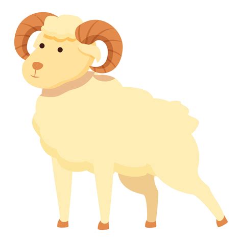 Cute ram icon cartoon vector. Sheep head 20357111 Vector Art at Vecteezy