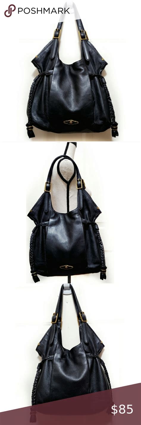 Elliott Lucca Pebbled Black Leather Hobo Bag Hobo Bag Leather Hobo