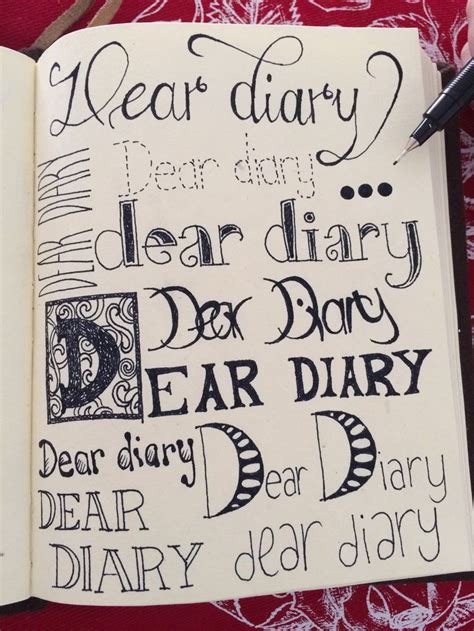 Dear Diary Fonts Journal Fonts Dear Diary Diary Writing