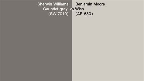 Sherwin Williams Gauntlet Gray Sw Vs Benjamin Moore Wish Af