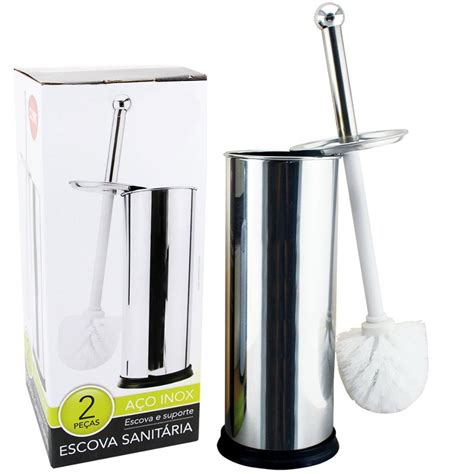 Escova Para Privada - Escova Para Limpeza De Vaso Sanitário Privada Banheiro Inox | Shopee Brasil