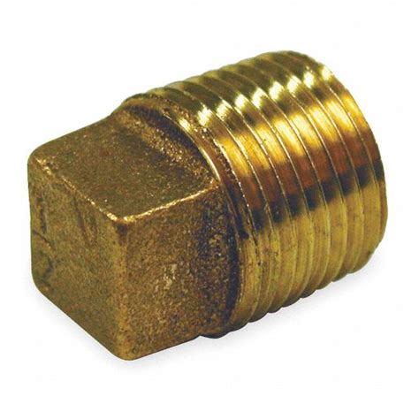 Grainger Approved Red Brass Cored Plug Mnpt 34 In Pipe Size 1 Ea