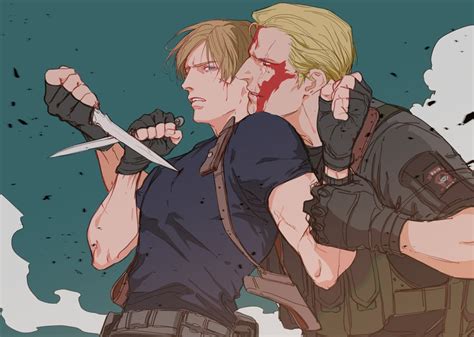 Leon S Kennedy And Jack Krauser Resident Evil And 2 More Drawn By