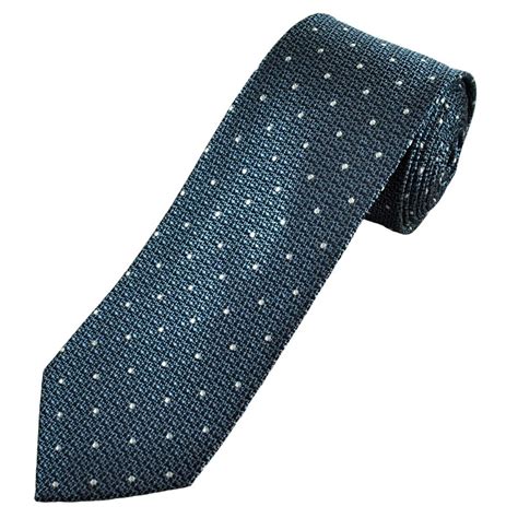 Navy And Light Blue With White Polka Dot Mens Silk Tie From Ties Planet Uk