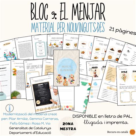 Bloc El Menjar Material Per Nouvinguts Des